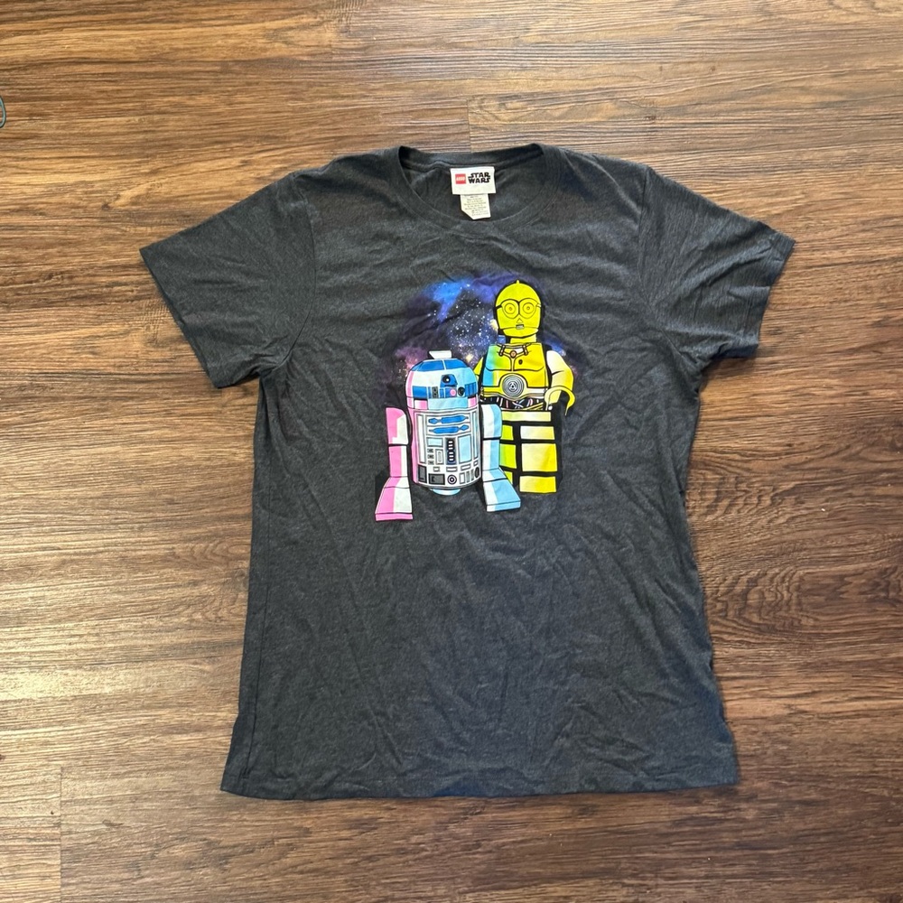 LEGO Star Wars R2-D2 & C-3PO Graphic T-Shirt‎ Gray XXL